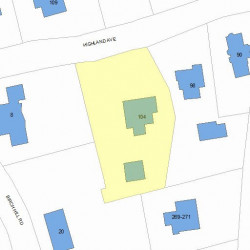 104 Highland Ave, Newton, MA 02460 plot plan