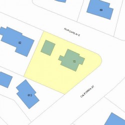 72 Fair Oaks Ave, Newton, MA 02460 plot plan