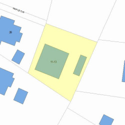 11 Maple Cir, Newton, MA 02458 plot plan