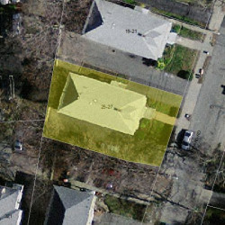 27 Hibbard Rd, Newton, MA 02458 aerial view
