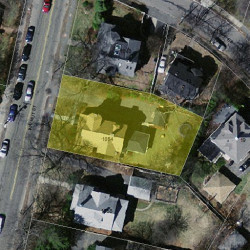 1054 Walnut St, Newton, MA 02461 aerial view