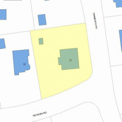 21 Tamworth Rd, Newton, MA 02468 plot plan