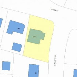 238 Homer St, Newton, MA 02459 plot plan