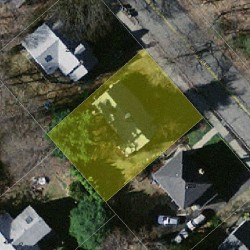 225 Cypress St, Newton, MA 02459 aerial view