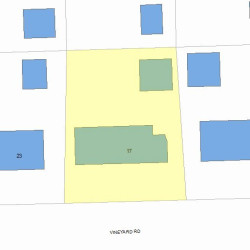 17 Vineyard Rd, Newton, MA 02459 plot plan