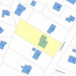 31 Claremont St, Newton, MA 02458 plot plan