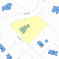 164 Bigelow Rd, Newton, MA 02465 plot plan