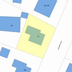 341 Lexington St, Newton, MA 02466 plot plan