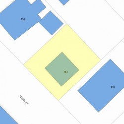 164 Adams St, Newton, MA 02460 plot plan