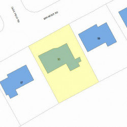 93 Brandeis Rd, Newton, MA 02459 plot plan