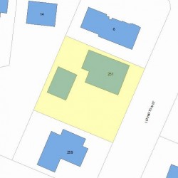 251 Lexington St, Newton, MA 02466 plot plan
