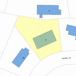 99 Wendell Rd, Newton, MA 02459 plot plan