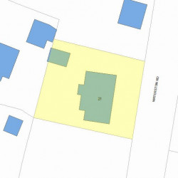 21 Waterston Rd, Newton, MA 02458 plot plan