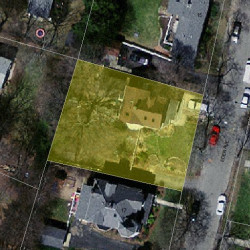 11 Eden Ave, Newton, MA 02465 aerial view