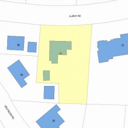 24 Alban Rd, Newton, MA 02468 plot plan