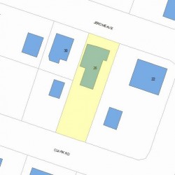 26 Jerome Ave, Newton, MA 02465 plot plan