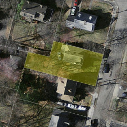 9 Princeton St, Newton, MA 02458 aerial view