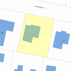 11 Philmore Rd, Newton, MA 02458 plot plan