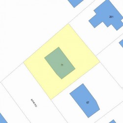 71 Bow Rd, Newton, MA 02459 plot plan