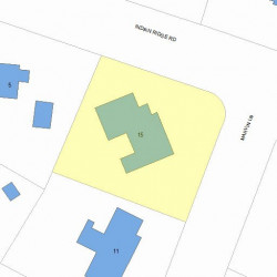 15 Indian Ridge Rd, Newton, MA 02459 plot plan