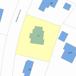 114 Shornecliffe Rd, Newton, MA 02458 plot plan