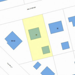 86 Halcyon Rd, Newton, MA 02459 plot plan