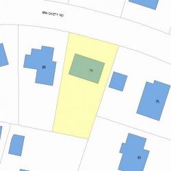 74 Brackett Rd, Newton, MA 02458 plot plan