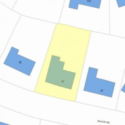 27 Placid Rd, Newton, MA 02459 plot plan