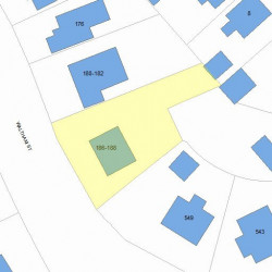 188 Waltham St, Newton, MA 02465 plot plan