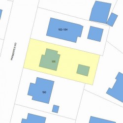 186 Parmenter Rd, Newton, MA 02465 plot plan