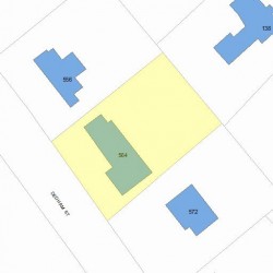 564 Dedham St, Newton, MA 02459 plot plan