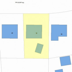 36 Waldorf Rd, Newton, MA 02461 plot plan