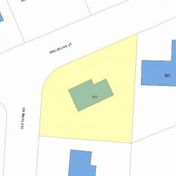 411 Brookline St, Newton, MA 02459 plot plan