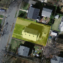 14 Wyoming Rd, Newton, MA 02460 aerial view
