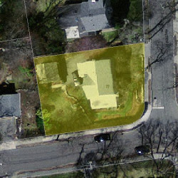 77 Walden St, Newton, MA 02460 aerial view