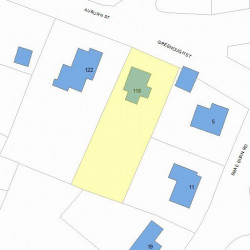 116 Auburn St, Newton, MA 02465 plot plan