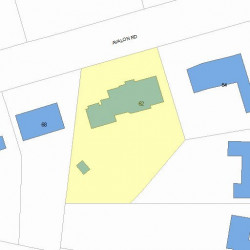 62 Avalon Rd, Newton, MA 02468 plot plan