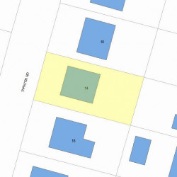 14 Thaxter Rd, Newton, MA 02460 plot plan