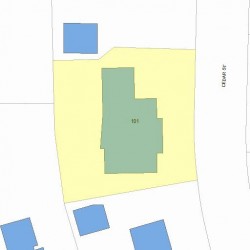 101 Cedar St, Newton, MA 02459 plot plan