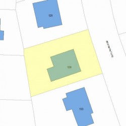 129 Beaumont Ave, Newton, MA 02460 plot plan