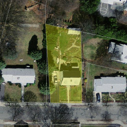 9 Pine St, Newton, MA 02465 aerial view