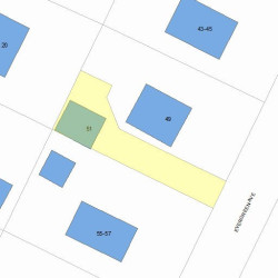 51 Evergreen Ave, Newton, MA 02466 plot plan