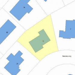 15 Deborah Rd, Newton, MA 02459 plot plan