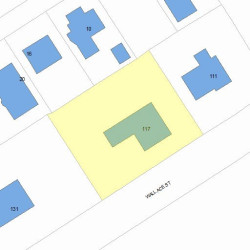 117 Wallace St, Newton, MA 02461 plot plan