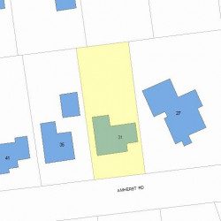 31 Amherst Rd, Newton, MA 02468 plot plan