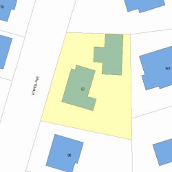 82 Lowell Ave, Newton, MA 02460 plot plan