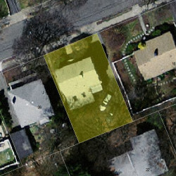 22 Kensington Ave, Newton, MA 02465 aerial view