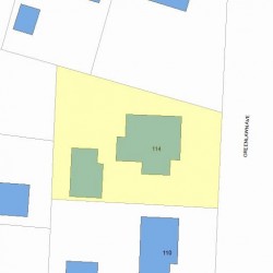 114 Greenlawn Ave, Newton, MA 02459 plot plan