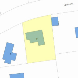 87 Fenwick Rd, Newton, MA 02468 plot plan