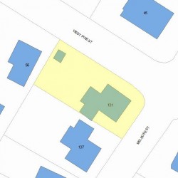 131 Melrose St, Newton, MA 02466 plot plan